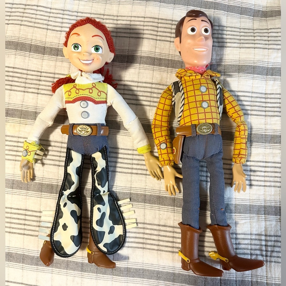 Disney Toy Story Woody and Jessie pull string dolls